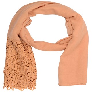 Designer Half Net Diamond Stole- Wheat brown